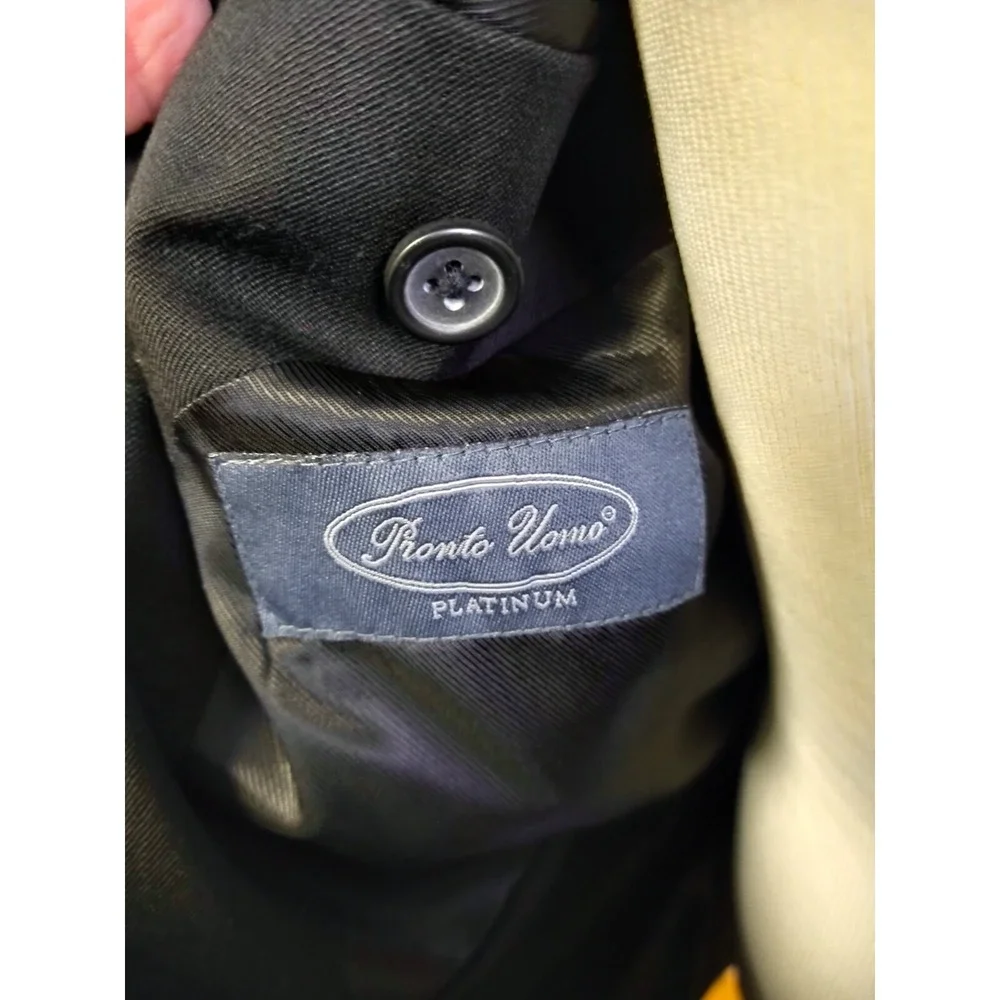 READ Pronto Uomo Platinum Blazer Men 40R 42 Black Wool 2 Button Jacket Coat